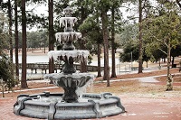 A frozen fountain in park in De Funiak Springs, FL. Photo courtesy of Keith Wilson.