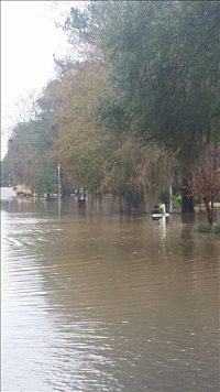 Flooding in Lake Park, GA on December 24, 2014. Photo courtesy of WALB-TV.