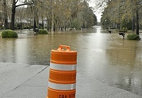 Flooding on Meadowlark Drive in Albany, GA. Photo courtesy of the Albany Herald.