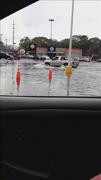 Flooding in moultrie, GA on December 24, 2014. Photo courtesy of WALB-TV.