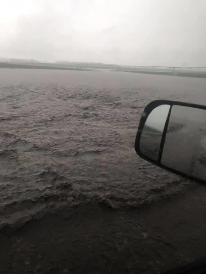 Flooding of field in Madison County