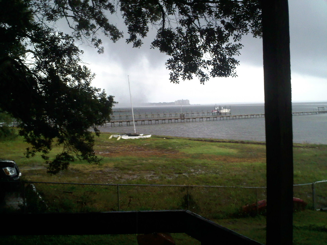 Photo of waterspout over Saint Andrew Bay