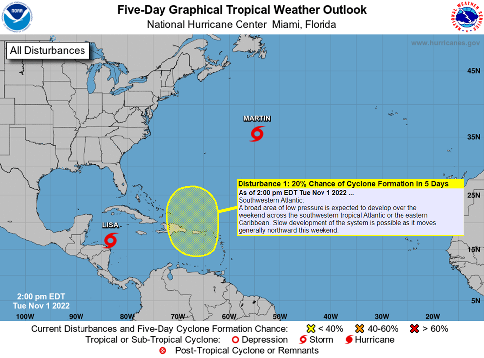 National Hurricane Center predicting Nicole to impact Florida