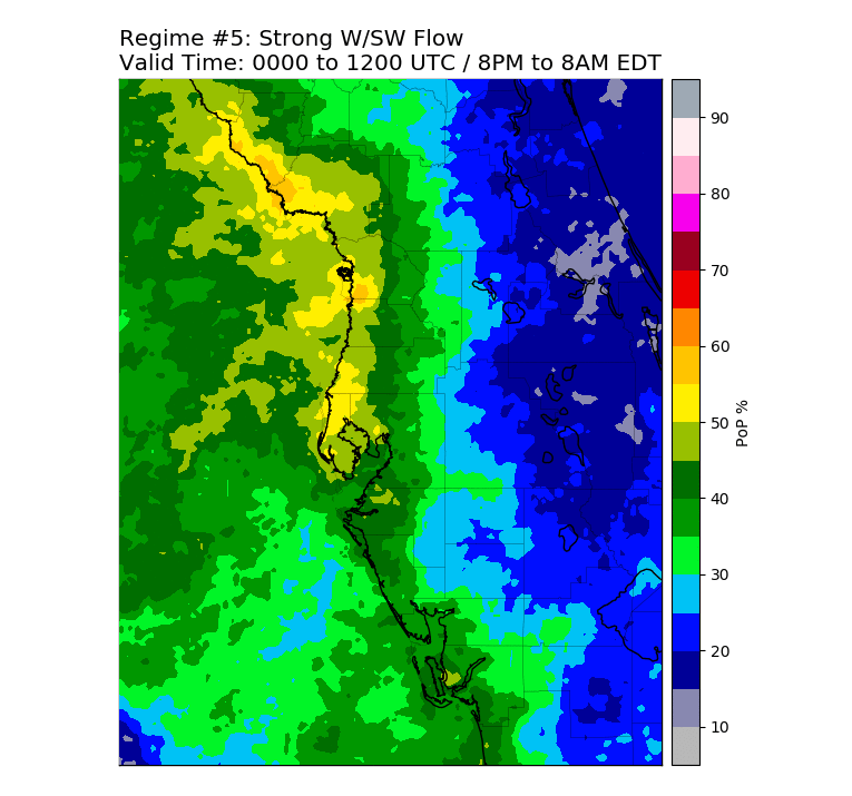 Regime 5: SW/W Wind > 10 knots, 12-hour Nighttime graphic