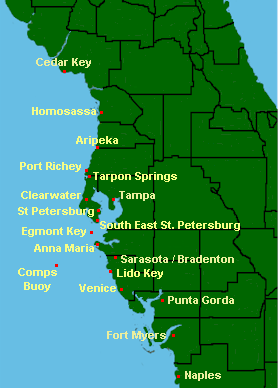 Coastal Observations map