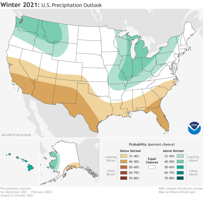 CPC Winter 2021-22 Precipitation Outlook