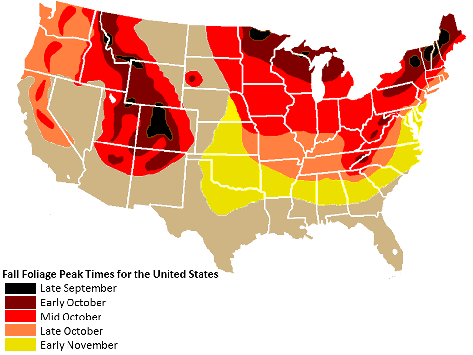 Peak Fall Color Map