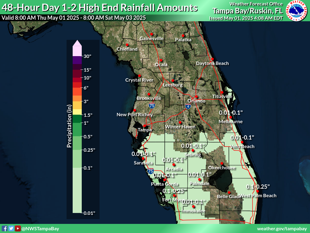 Greatest Possible Rainfall for Day 1-2