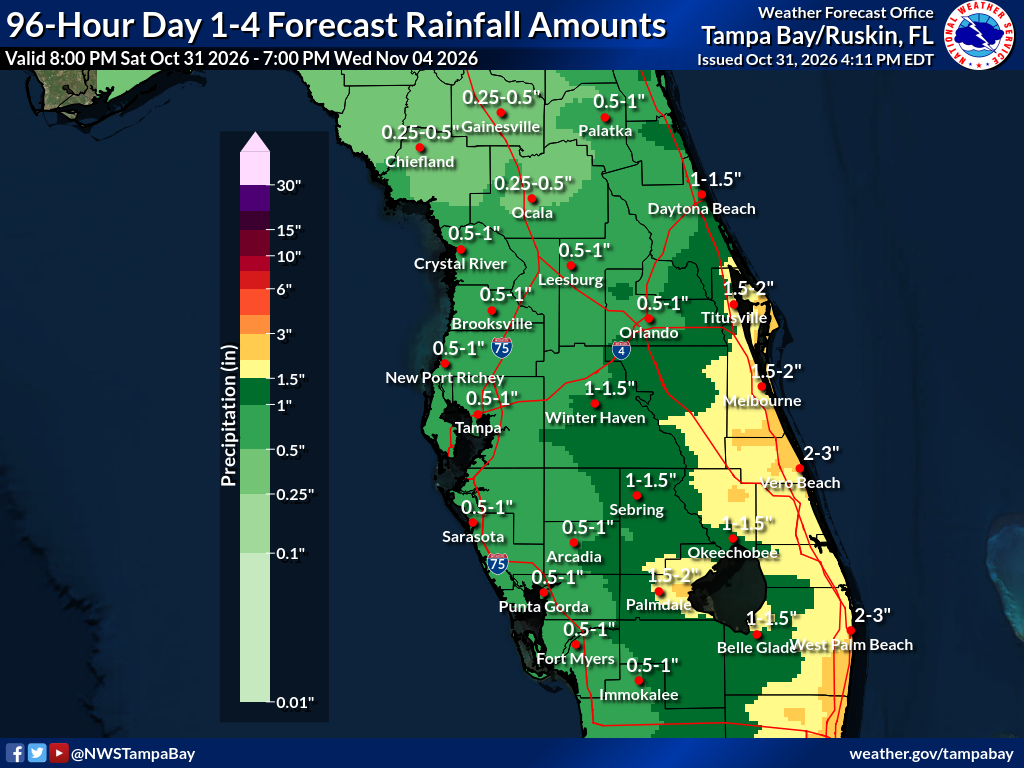Expected Rainfall for Day 1-4