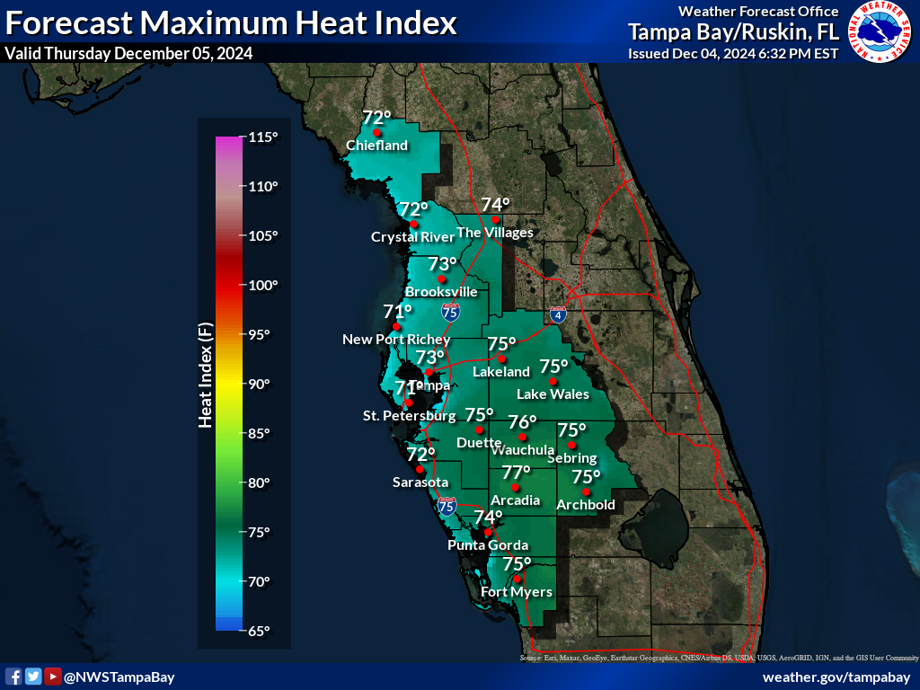 Maximum Heat Index for Day 1