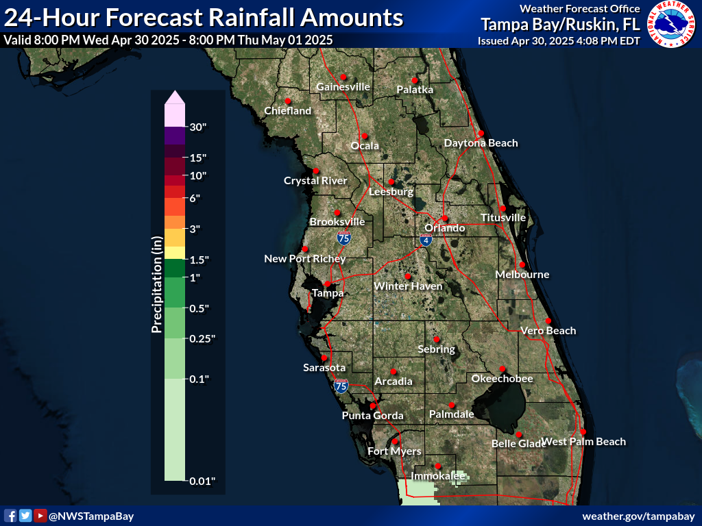 Expected Rainfall for Day 1