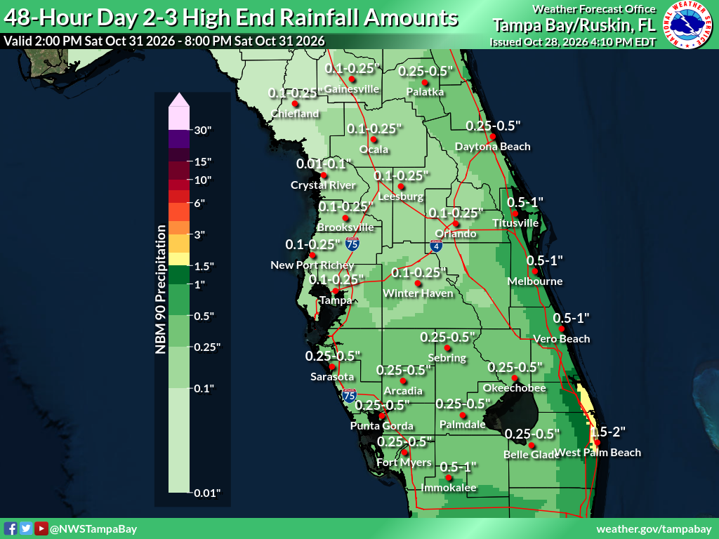 Greatest Possible Rainfall for Day 2-3