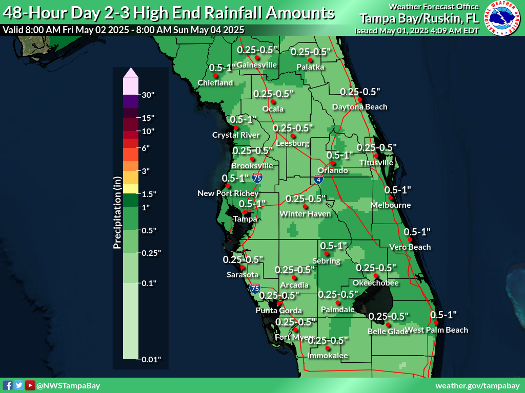 Greatest Possible Rainfall for Day 2-3