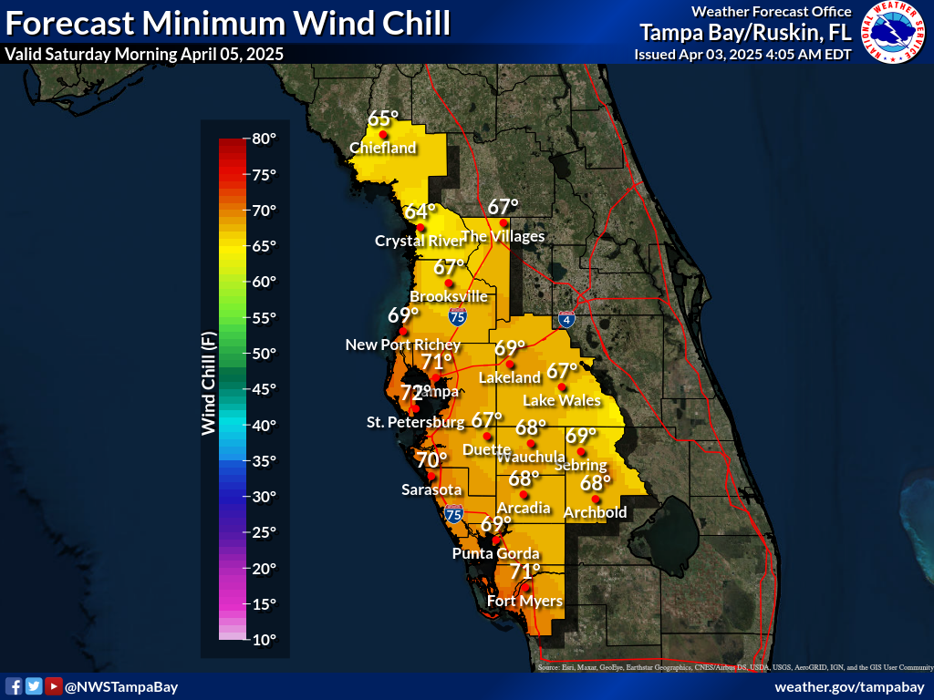 Minimum Wind Chill for Night 2