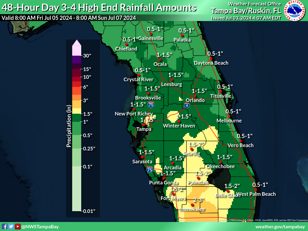 Greatest Possible Rainfall for Day 3-4