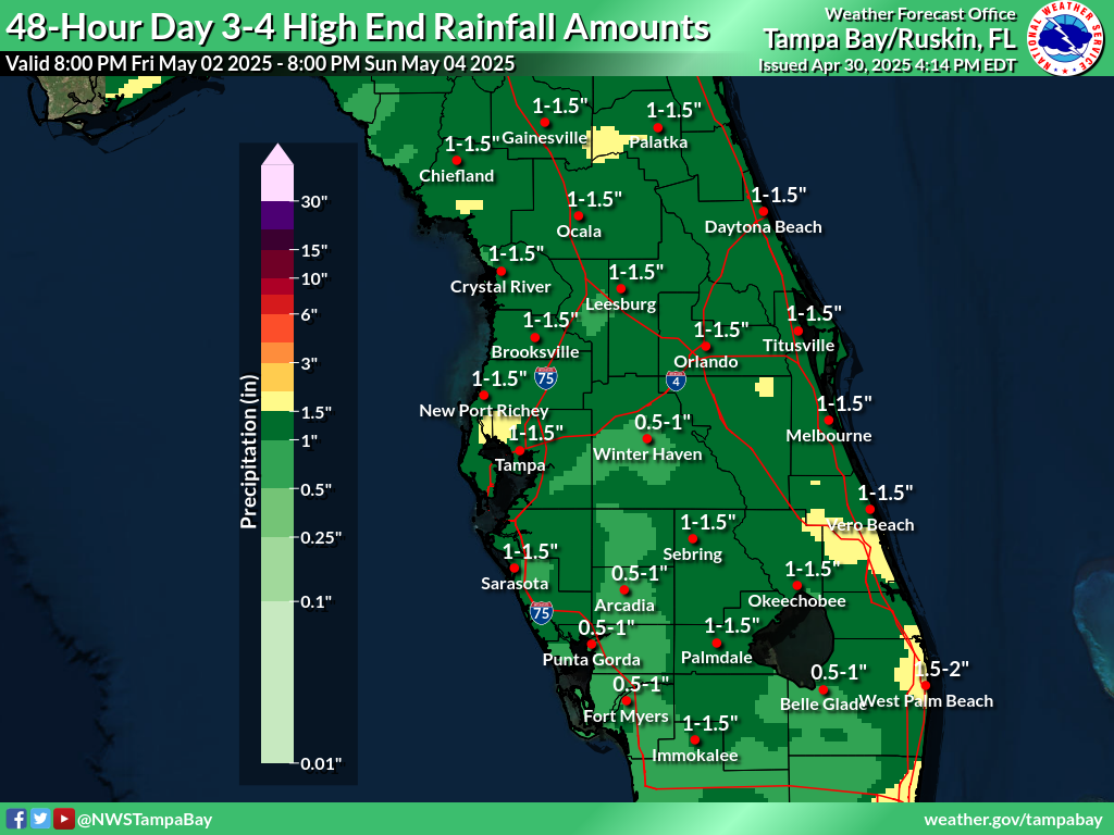 Greatest Possible Rainfall for Day 3-4