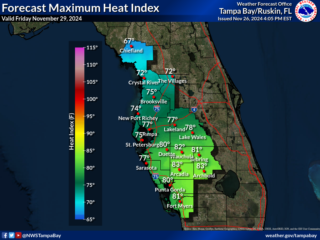 Maximum Heat Index for Day 3
