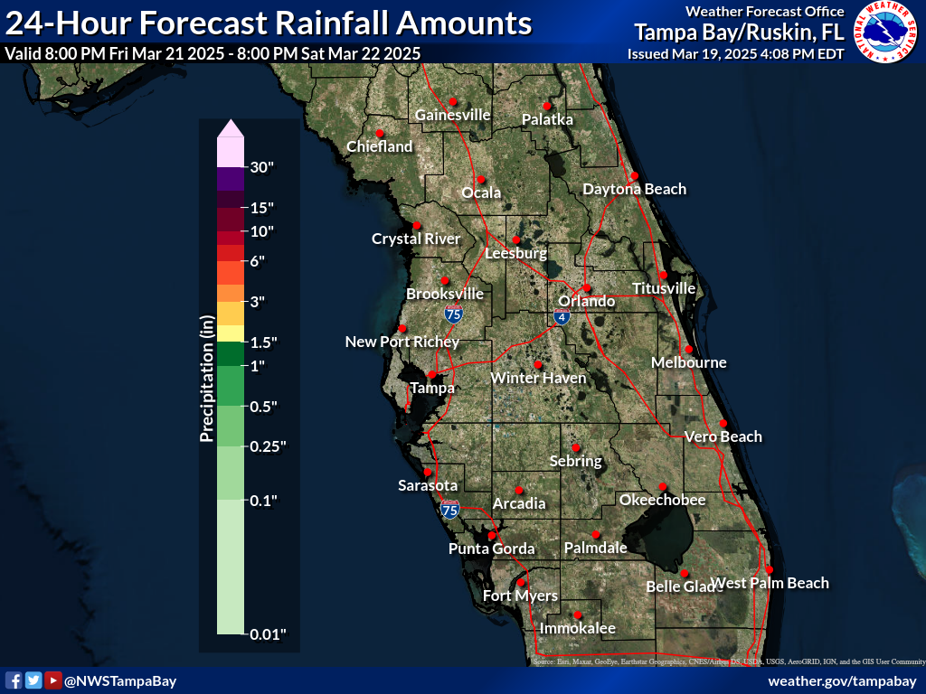 Localized Weather Prediction Center Day 3 Precipitation Forecast