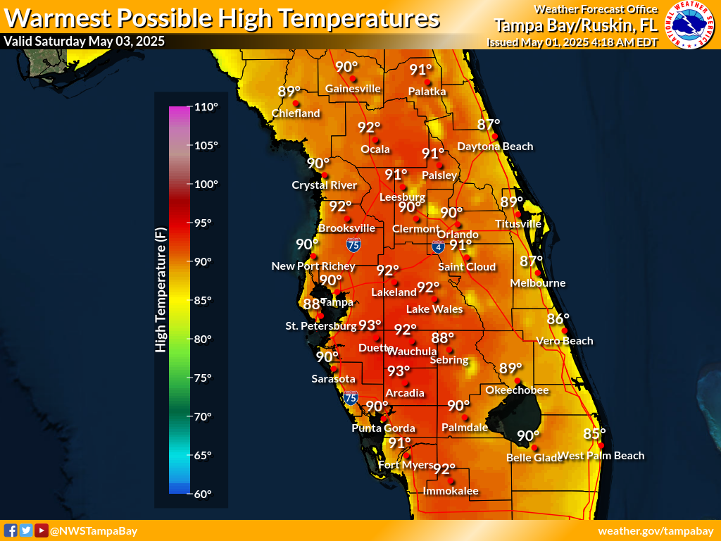 Warmest Possible High Temperature for Day 3