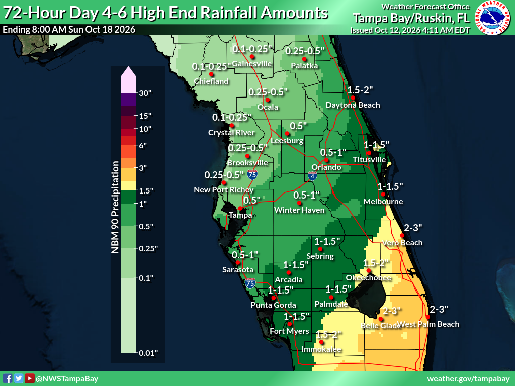 Greatest Possible Rainfall for Day 4-6