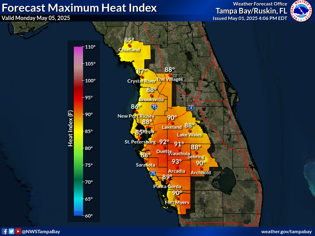 Maximum Heat Index for Day 4