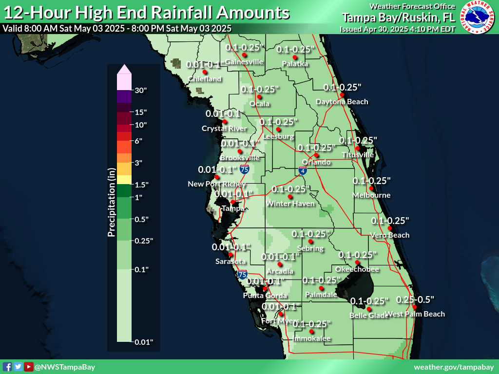 Greatest Possible Rainfall for Day 4