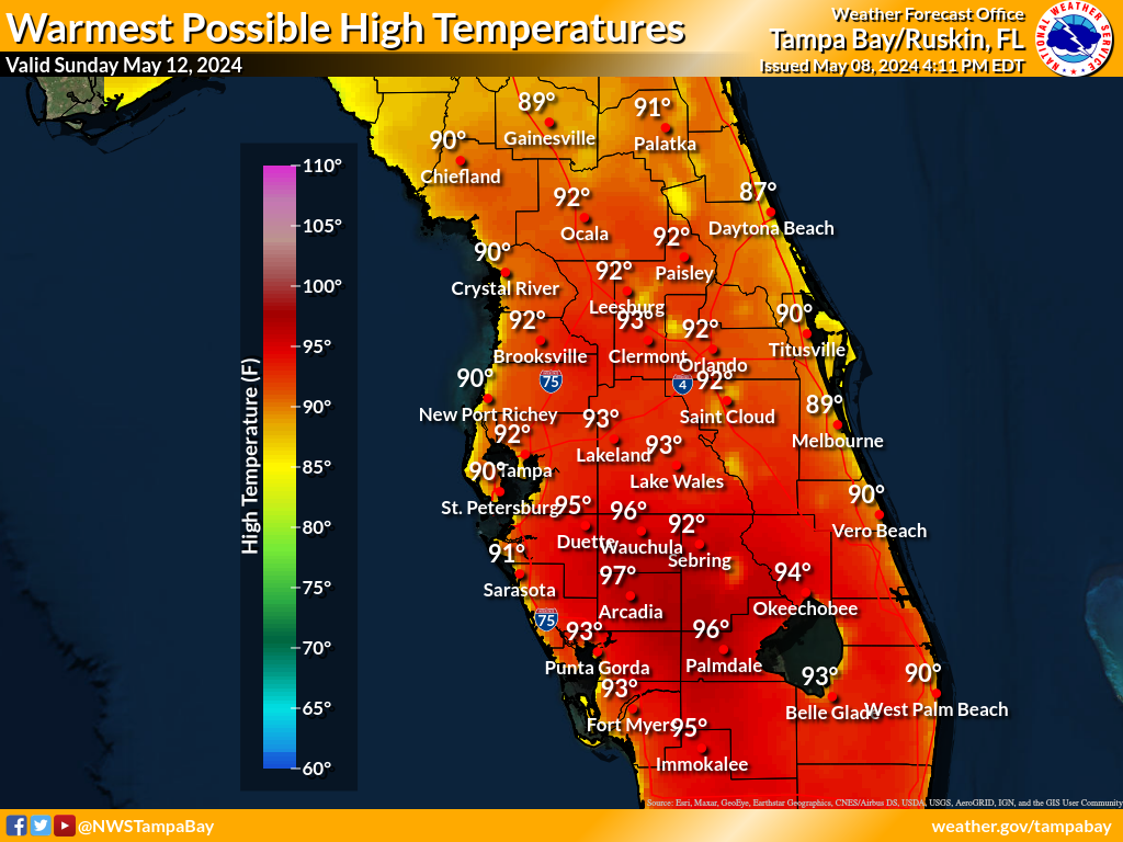 Warmest Possible High Temperature for Day 4
