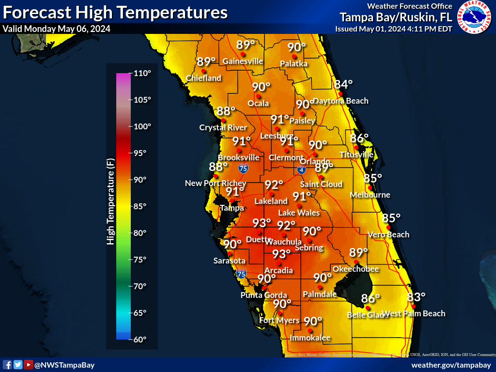 Expected High Temperature for Day 5