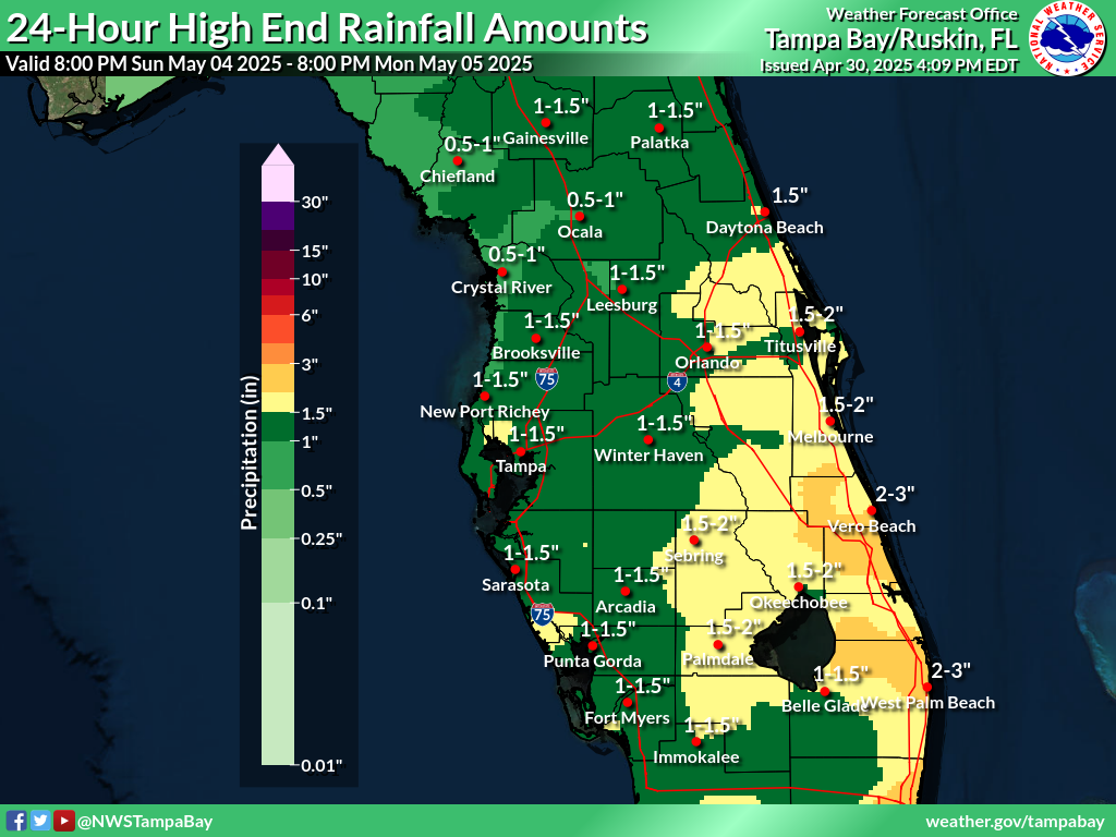 Greatest Possible Rainfall for Day 5