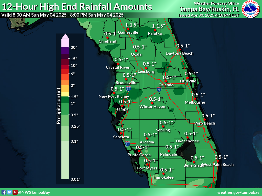 Greatest Possible Rainfall for Day 5