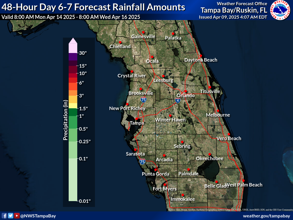 Expected Rainfall for Day 6-7