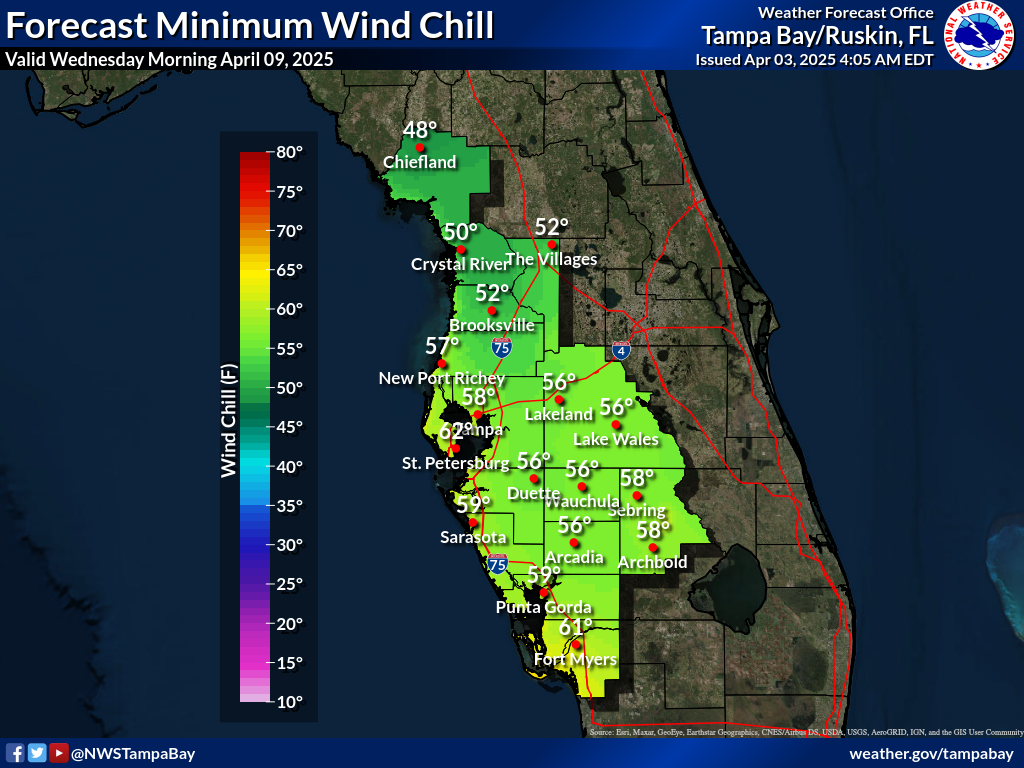 Minimum Wind Chill for Night 6