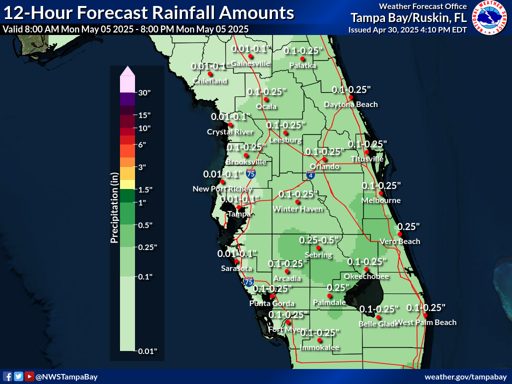 Expected Rainfall for Day 6