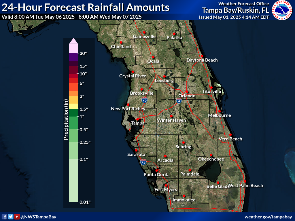 Expected Rainfall for Day 6