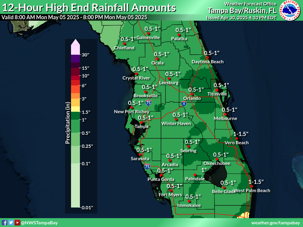 Greatest Possible Rainfall for Day 6