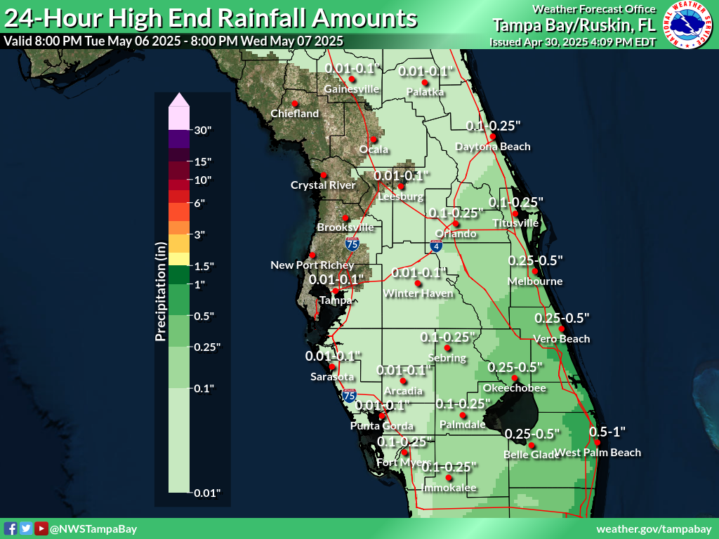 Greatest Possible Rainfall for Day 7