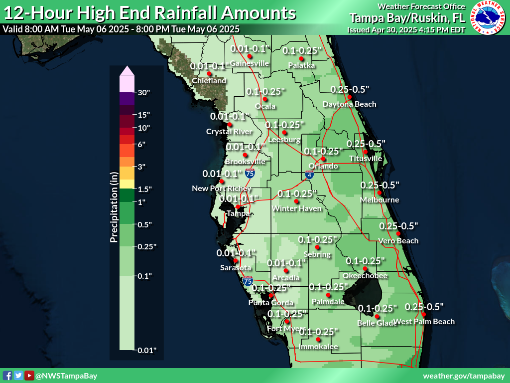 Greatest Possible Rainfall for Day 7