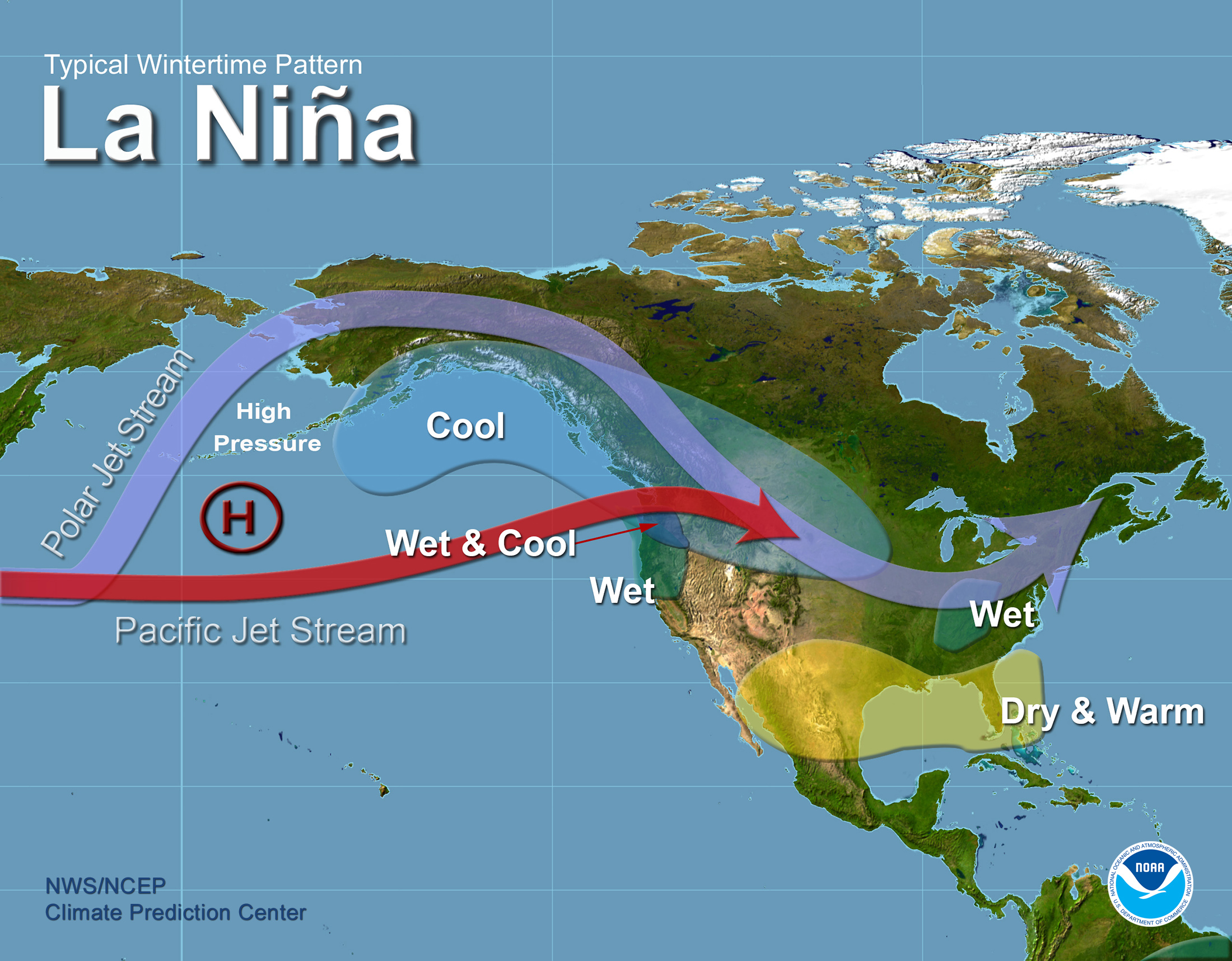 La Niña Related Winter Features Over North America