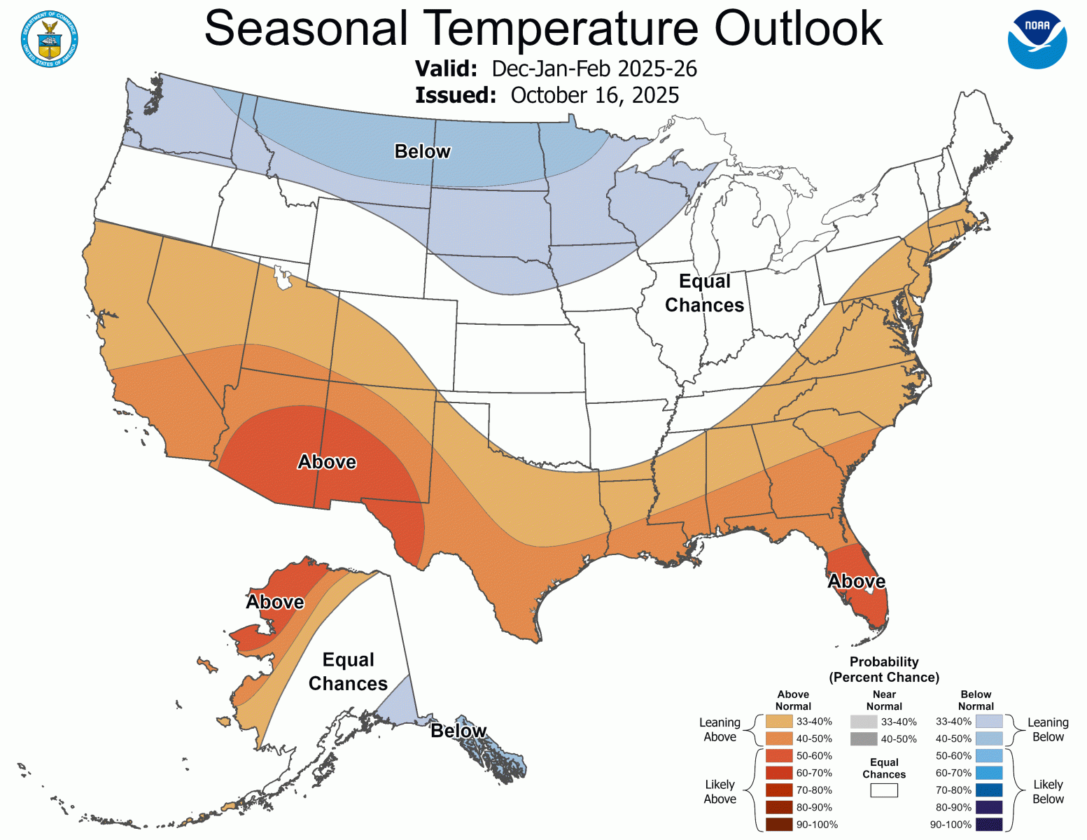 CPC Winter 2025-26 Temperature Outlook