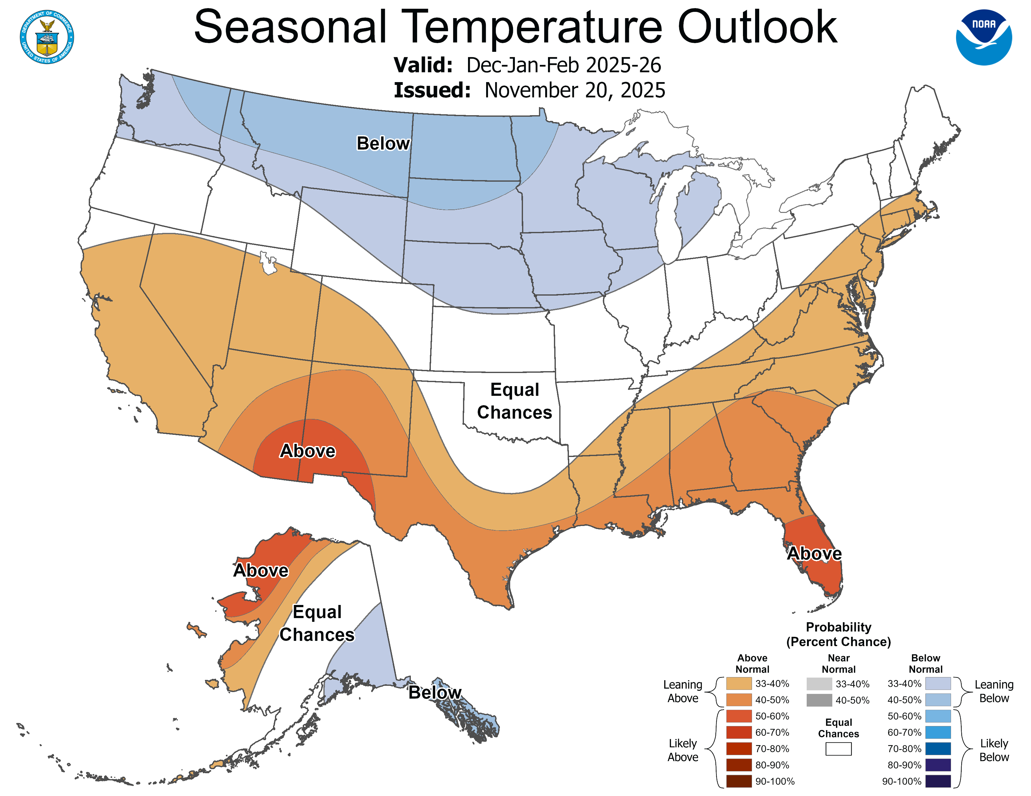 CPC Winter 2025-26 Temperature Outlook