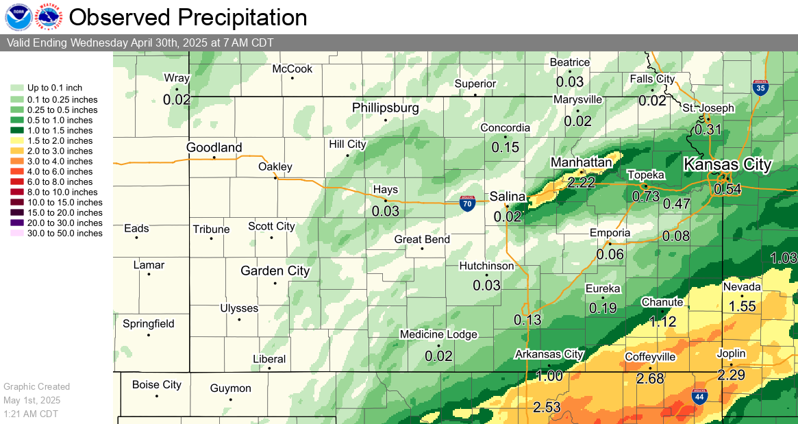 Previous 72 Hours of Precip