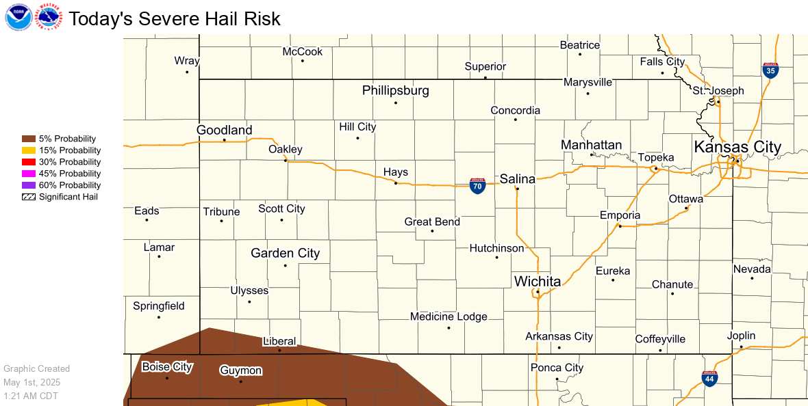 SPC Day 1 Hail Outlook