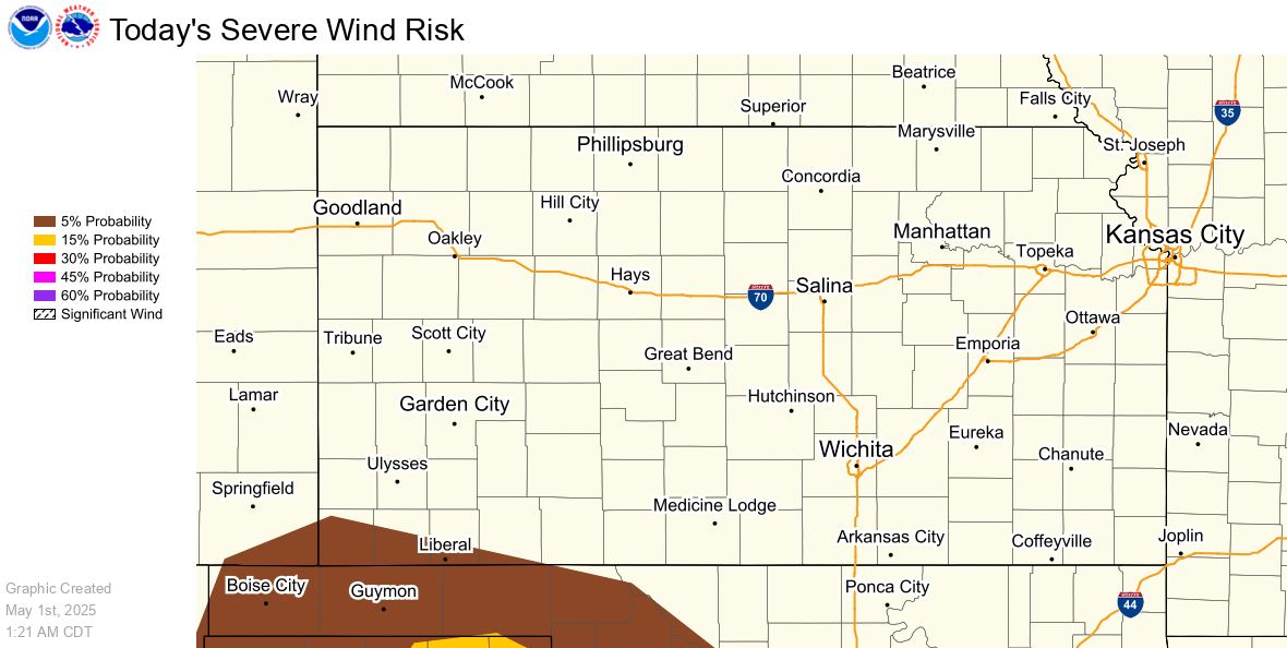 SPC Day 1 Wind Outlook