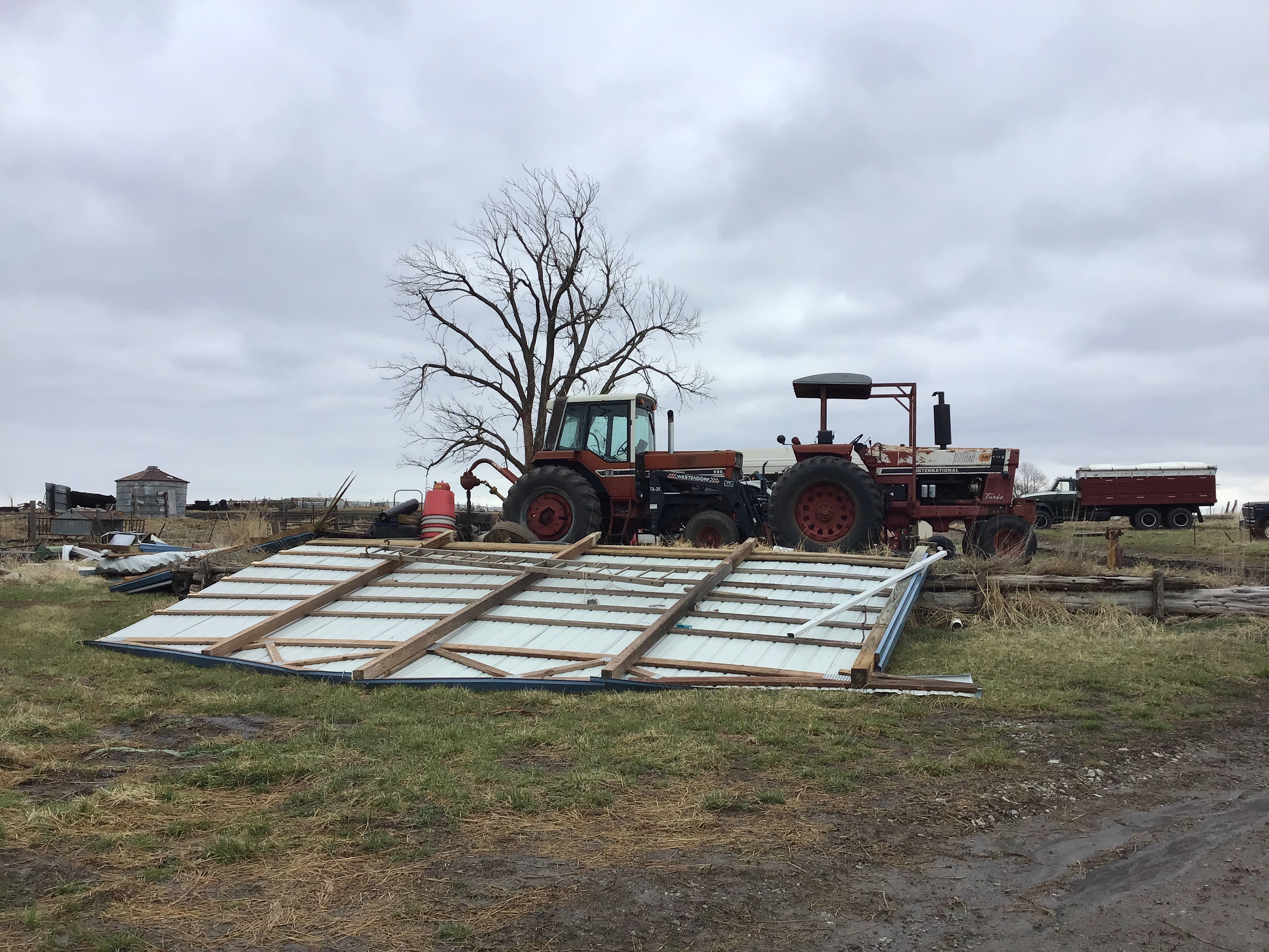 Metal Outbuilding destroyed