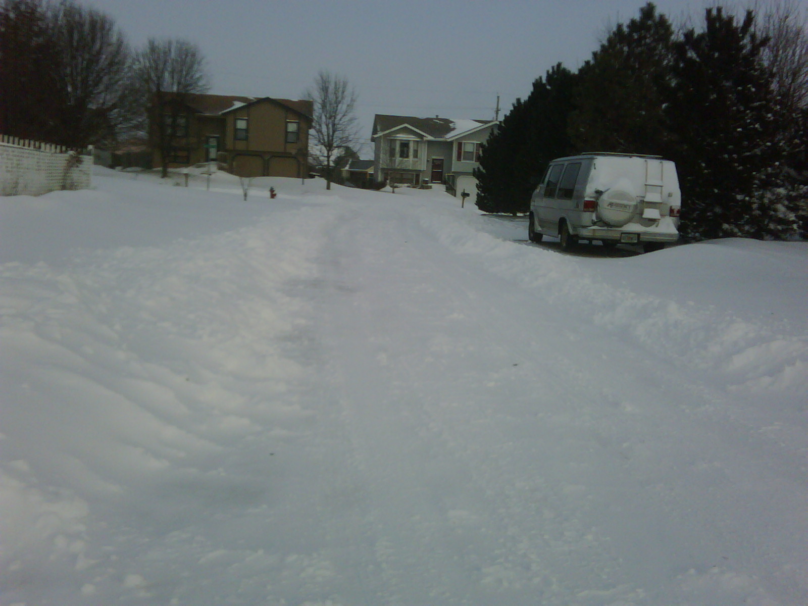 Topeka Roads snow covered