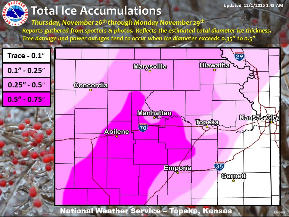 ice storm accumulations