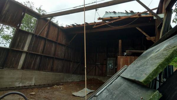Barn Damage, Barber Rd. 