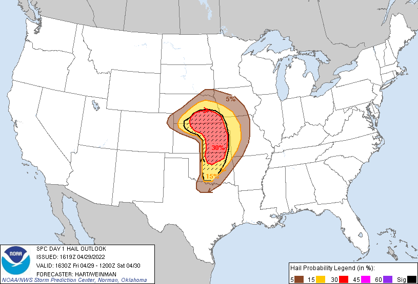 SPC Outlook - Hail