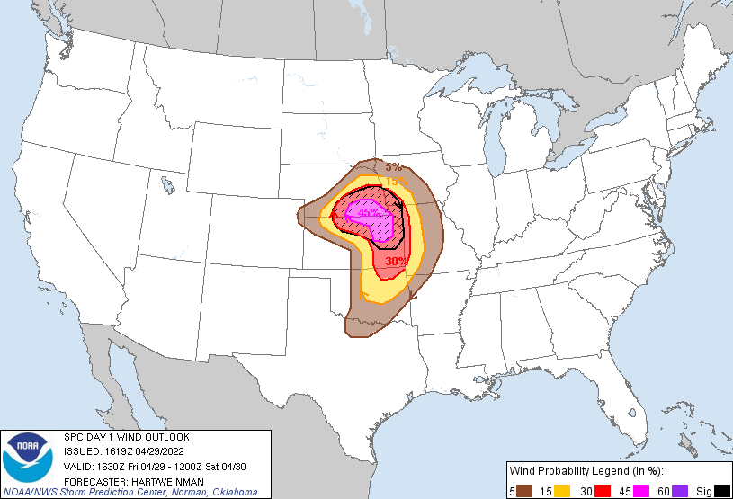 SPC Outlook - Wind