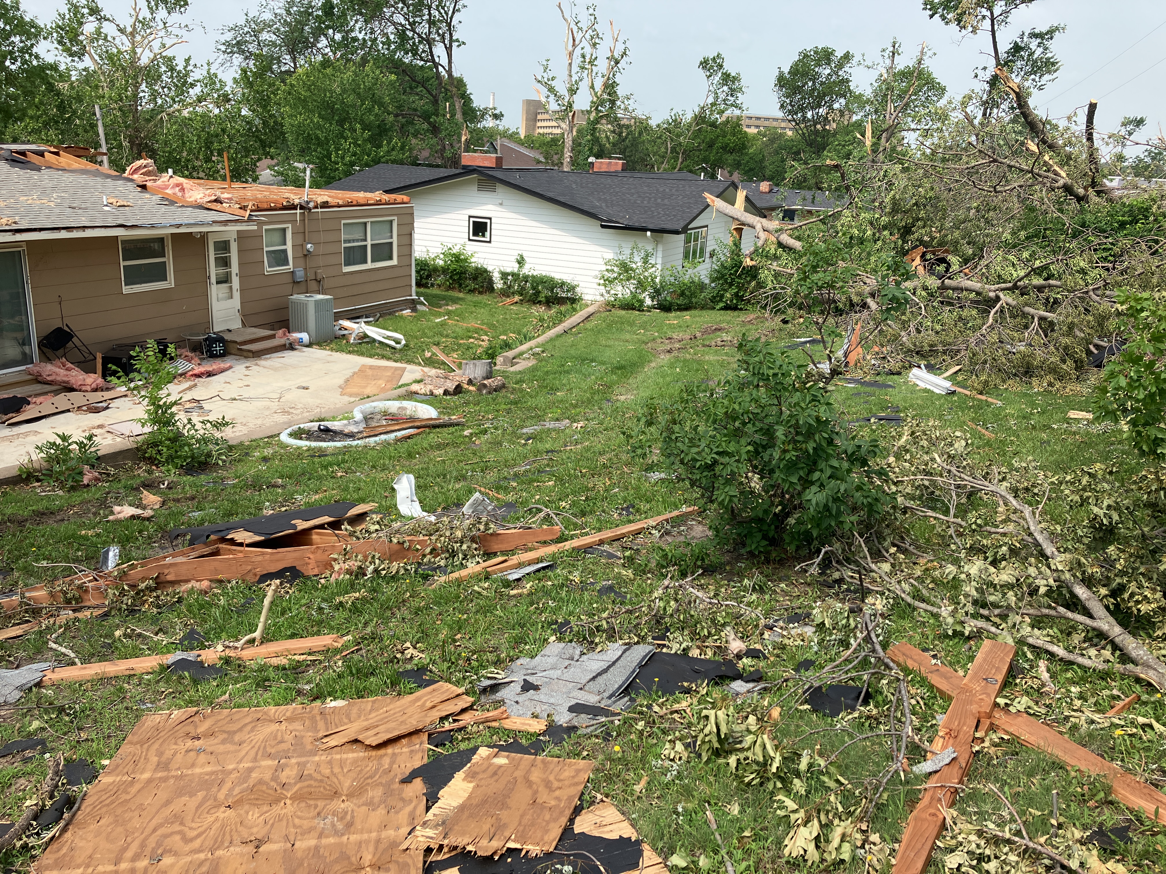 EF-2 damage in Manhattan.